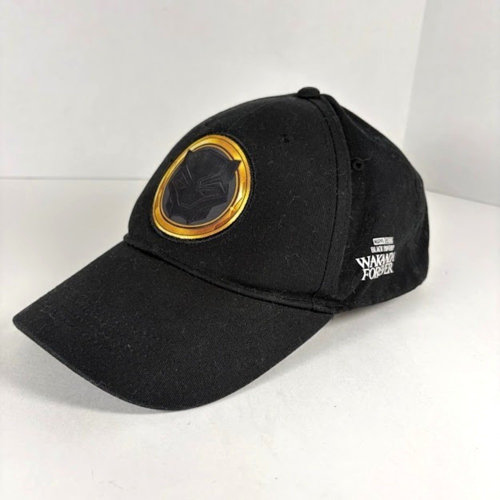 Black Panther Wakanda Forever Marvel Studios Black Baseball Cap with Sprite Logo